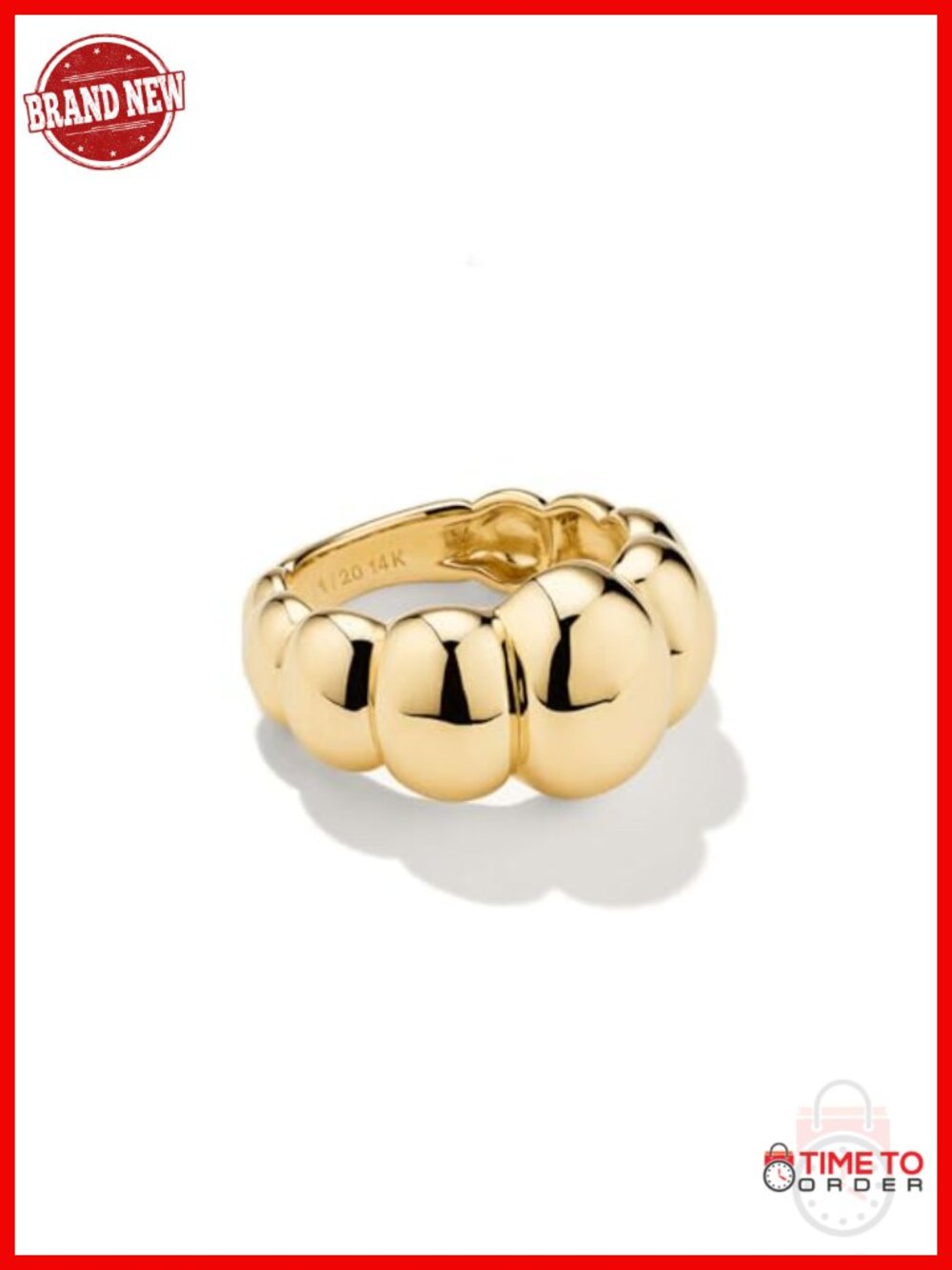 14K Gold Filled Chunky Statement Stackable Ring with Playful Bubble Design